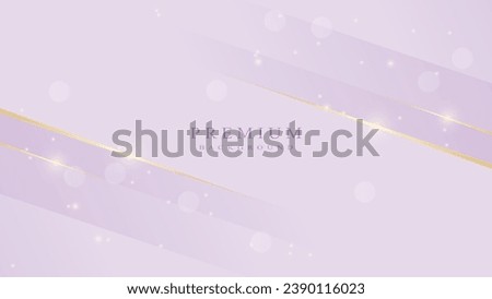 luxury modern purple abstract scene Sparkling gold lines with free space for placing promotional messages. The cream colored background is all about sweet and elegant feelings. Vector illustration for