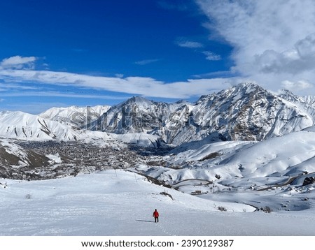 winter landscape and foothills of high Cilo mountain Hakkari Royalty-Free Stock Photo #2390129387