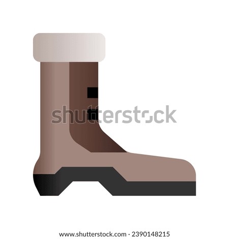 Snow boots icon with gradient fill style illustration vector design