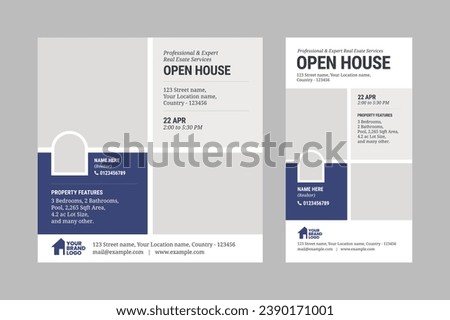 Real estate open house social media post and story template, Real Estate Services