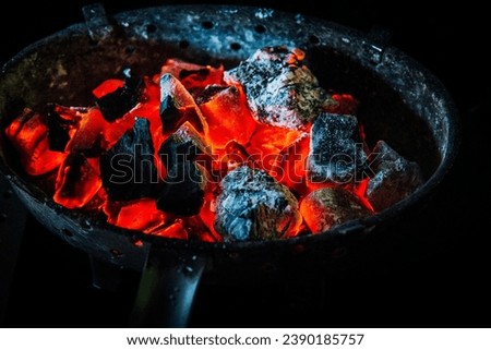 A image of Burning Charcoals Photo