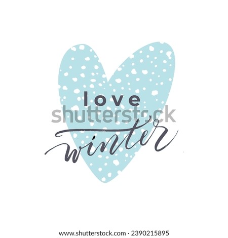 Winter illustration. Vector design for card, poster, flyer, web and other use