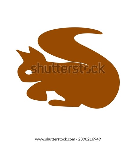squirrel clip art design for T-shirts and apparel, squirrel art on plain white background for shirt, hoodie, sweatshirt, postcard, icon, logo or badge