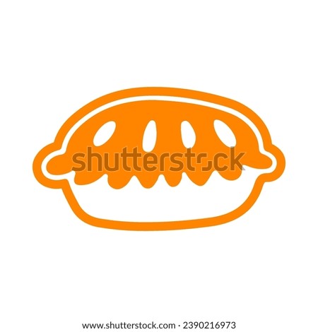 pie clip art design for T-shirts and apparel, pie art thanksgiving on plain white background for shirt, hoodie, sweatshirt, postcard, icon, logo or badge