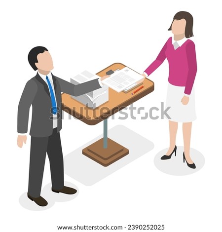 3D Isometric Flat Vector Illustration of Trade Show. Item 2