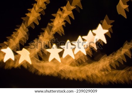 Stars Bokeh light decoration and background for event or pattern design