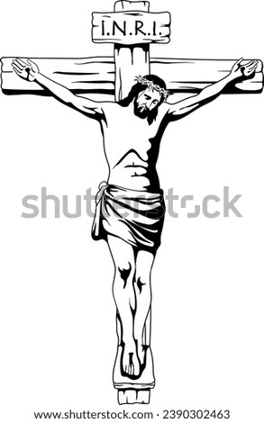 Crucifix Christ, Jesus Cross, Crucifix, Jesus Dxf, Faith, Religious, Christian, INRI, Jesus Christ On Cross, Jesus Christ, Religious Symbol	 Royalty-Free Stock Photo #2390302463