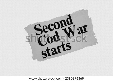Second Cod War starts - news story from 1975 UK newspaper headline article title