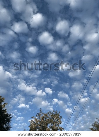 Fluffy clouds in the sky