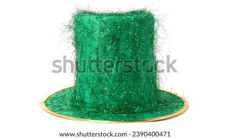 Party carnival cylinder hat isolated on white background. High quality photo