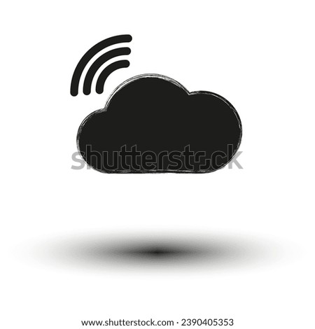 Cloud icon. Cloud saving symbol. Vector illustration. EPS 10.