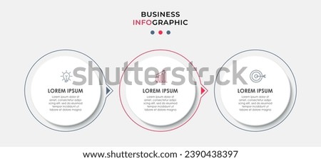 Vector Infographic design business template with icons and 3 options or steps. quare design or diagram