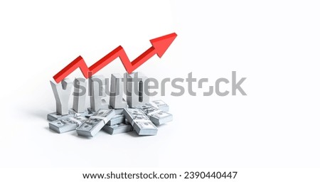 Bonds yield curve with world economic and money bank note.business and financial management.investment and asset location Royalty-Free Stock Photo #2390440447