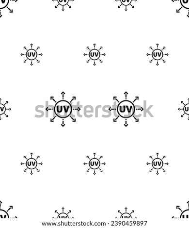 Ultraviolet Light Icon Seamless Pattern, Uv Ray Radiation, Optical Radiation, Form Of Electromagnetic Radiation Vector Art Illustration