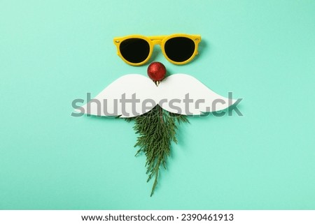 Yellow glasses with a beard and mustache