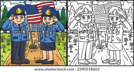 Memorial Day Soldier Hand Salute Illustration