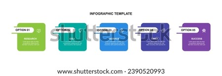 Design business template infographic vector element with 5 step process or options 