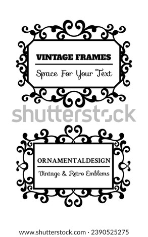 Vintage frames victorian style set collection