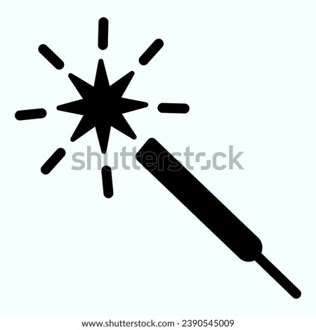 Bengal light stick solid icon. Sparkler vector illustration isolated on white. Bengal fire glyph style design, designed for web and app. Eps 10 Royalty-Free Stock Photo #2390545009