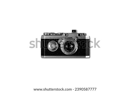 Old Vintage Camera On White Background