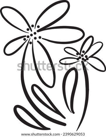 Floral, flower illustration vector, abstract hand drawn seamless pattern doodle element shape for texture backgound 