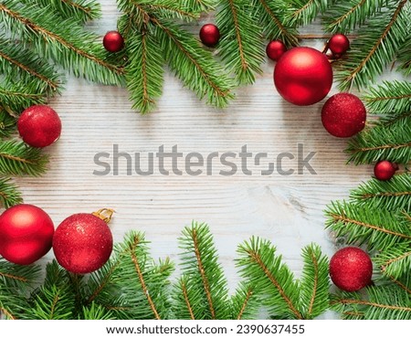 Christmas's background backdrop advertising images with Christmas ornaments and tree branches 