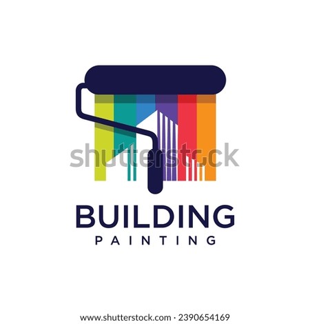 Paint house design element vector icon with creative idea for business person