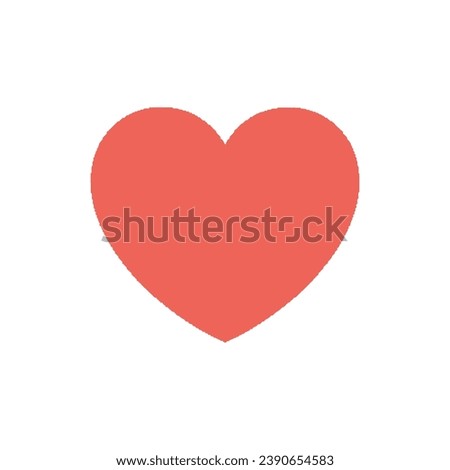 3d Heart clipart sticker. Heart love cartoon