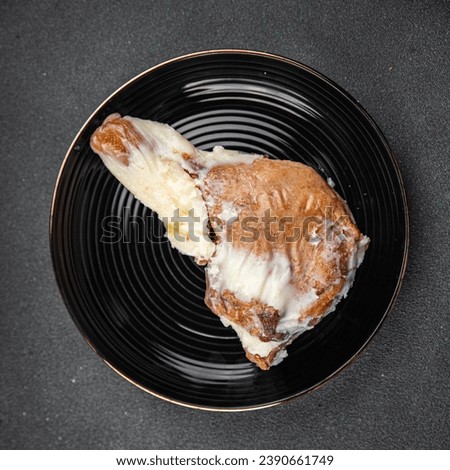 duck leg semifinished half cooked duck meat confit delicious eating cooking meal food snack on the table copy space food background rustic top view Royalty-Free Stock Photo #2390661749