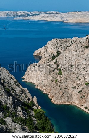 Photo of Zavratnica Bay, beautiful rocky cove on croatian coast of Adriatic Sea