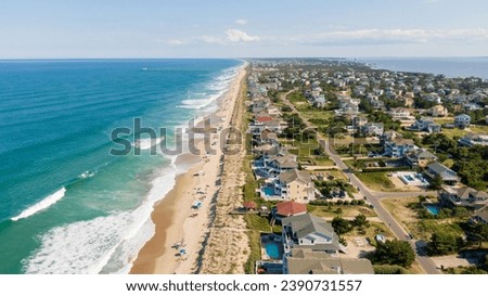 Outer Banks Oceanfront Duck North Carolina Royalty-Free Stock Photo #2390731557