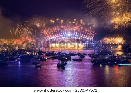 Sydney new year firework celebrate 