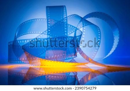 abstract color background with film strip