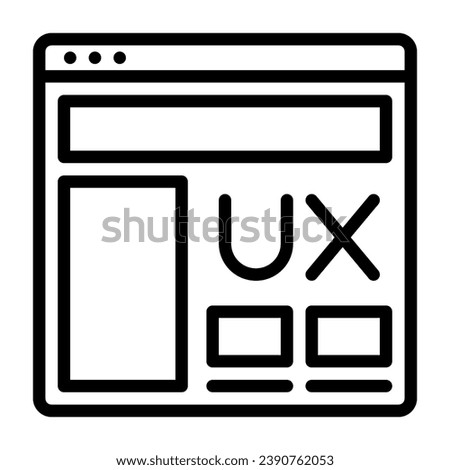 UX design icon. Outline style. Vector. Isolate on white background.