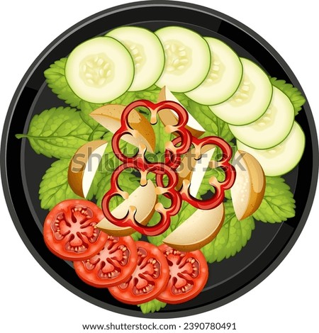 A vibrant and healthy salad featuring a variety of fresh vegetables