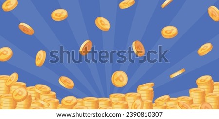 Vector background of lots of point coins Royalty-Free Stock Photo #2390810307