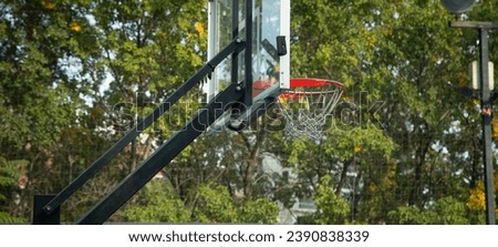 Outdoor basketball backboard and hoop. Sport. Hobby. Lifestyle