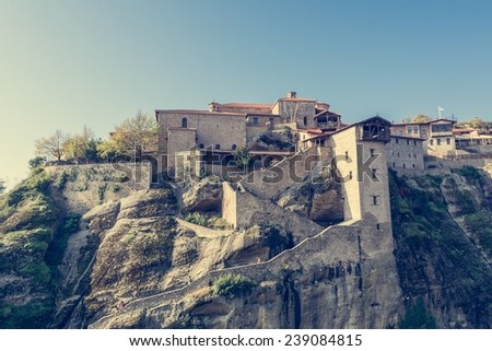 Holy Trinity Monastery in Meteora rocks, UNESCO World heritage