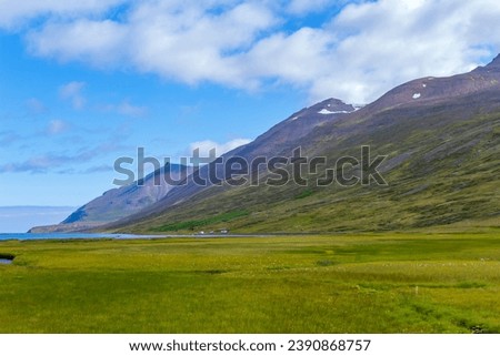 Coastal landscape near Olafsfjordur in Iceland
