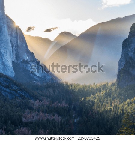 Yosemite National Park, a California gem, enchants with granite cliffs, iconic waterfalls, and pristine wilderness, a haven for nature lovers and outdoor enthusiasts. Royalty-Free Stock Photo #2390903425