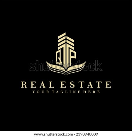 Initial building real estate logo design
