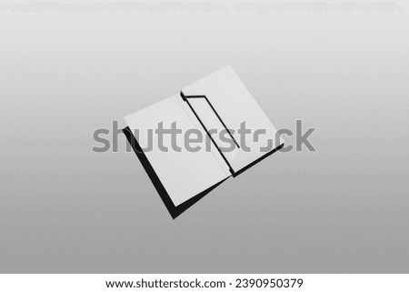 Envelope branding mockup template, real photo, branding package with sharp shadows. Blank isolated on a white background to place your design. 