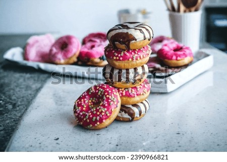 "Colorful Donut Extravaganza: Sweet Treats"