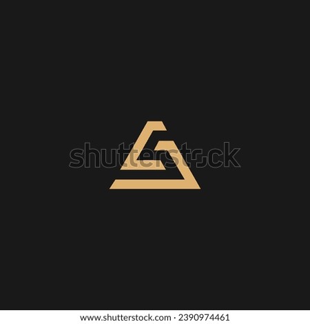 Letter S triangle design template element vector icon,
