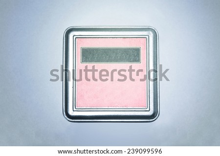 Silver box on isolated background with free copyspace.
