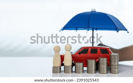 VehiclesToys
Car protection concept Car cutout protected with umbrella on white background, insurance concept