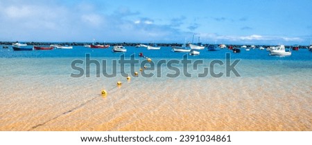 Amazing view from beach las Teresitas with yellow sand. Location: Santa Cruz de Tenerife, Tenerife, Canary Islands. Artistic picture. Beauty world