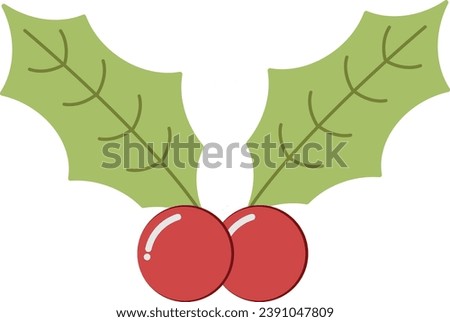 christmas plant ornament with red berries