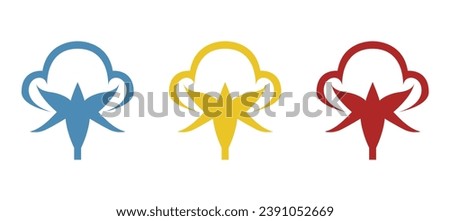 cotton icon on a white background, vector illustration
