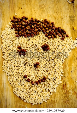 Combination of Black chick peas with black grams makes smile face.